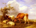 カンタベリー メドウズの農場の動物 牛のトーマス シドニー クーパー